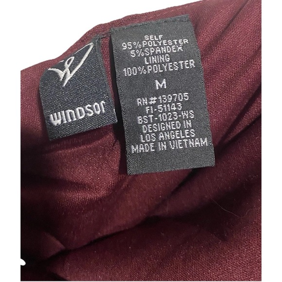 Windsor New With Tag Burgundy Strapless Sweetheart ‎ Glitter Mini Dress Size M - Picture 6 of 15